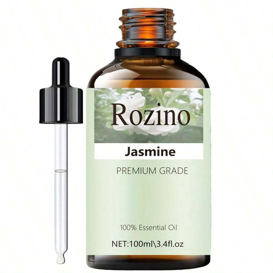 1/2PCS 100ml Jasmine Essential Oil - 100% Pure Plant Extract, Hypoallergenic, Suitable For Massage, Showering, Skincare, Facial Care, Body Care, Nail Care, Hair And Eyelash Care, Suitable For All Skin Types, Natural Skincare | Soothing Aroma | Hypoallergenic Oil - Multicolor - View 1