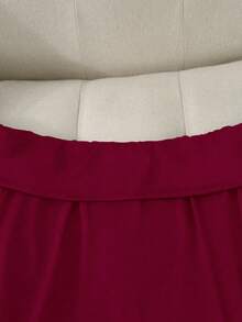 Franclia Casual Women Two Piece Colorblock Off Shoulder Long Sleeve Top And Belted Skort Set - Multicolor - View 6