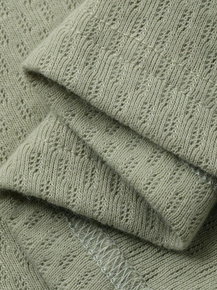 Minimalist Jacquard Knit Long Dress Loungewear For Women