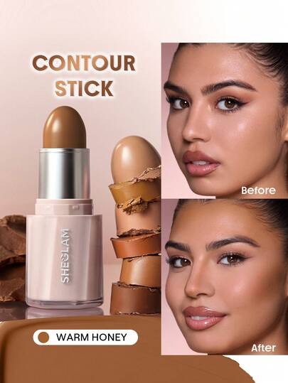 SHEGLAM Buttery Buff Contour & Bronzer Stick-Warm Honey Brand Beauty Makeup Face Paint Cosmetic For Women Girls Perfect For Winter Spring Ideal For Y2K Fancy Fashion Suitable For Birthday Gift Party Ready Best Color