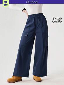 OutZeal Women Outdoor Joggers Hiking Camping Water-Resistant Straight Leg Multi Pocket Cargo Outdoor Bottoms Summer Spring - Navy Blue - View 11