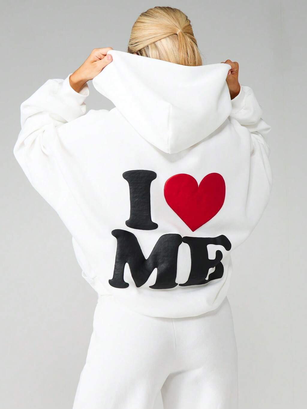 MISSGUIDED I Love Me グラフィックプリント フード付きパーカー
