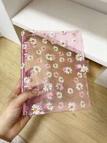 A5 6 Holes Daisy Binder Cover, Loose Leaf Ring Photo Collect Book , 160 Pockets Refill Sleeves, DIY Junk Journal Notebook, - Multicolor - View 9