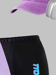 2pcs/Set KPOP Graphic Print Top, Young Girls Crew Neck Sweatshirt And Leggings Set, Fashionable Casual, Suitable For Autumn/Winter - Multicolor - View 5