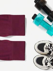 Easithlete Bộ 2 quần legging gân dành cho nữ - Quần tập yoga cạp cao kiểm soát bụng nâng mông eo thon dùng cho tập luyện thể thao chạy bộ đạp xe yoga bóng chày tập thể dục thường ngày - Màu Đỏ Sâu - Xem 5
