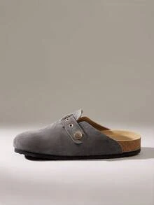 Solecia 女士搭扣设计休闲一脚蹬穆勒鞋 - 淺灰色 - 查看 4