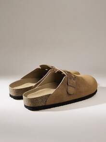 Solecia Women's Buckle Design Casual Slip-On Mules - Brown - View 3