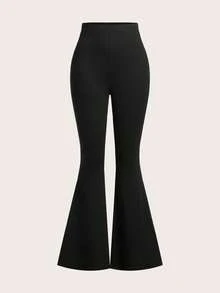 SHEIN EZwear 3件套女士高腰紧身喇叭裤套装，适合春、秋、冬三季穿着。 - 彩色 - 查看 9