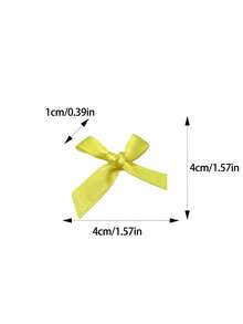 50PCS Red Ribbon Bows Kit - Pre-Curled Gift Wrapping Decor, Wedding Party Hair Clips, All Season Craft Supplies - Mustard Yellow - View 2