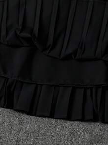 Sparklyn Tween Girls Elegant Blazer And Pleated Skirt 2 Pieces Set - Black - View 5