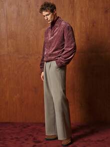 Manfinity Dauomo Retro Minimalist Crew Neck Pullover Sweatshirt For Men - Coffee Brown - View 4