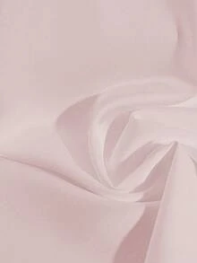 GlowEve CURVE 大码女式宽松缎面珍珠拼接圆领短袖休闲优雅百搭衬衫，春夏款 - 粉色 - 查看 4