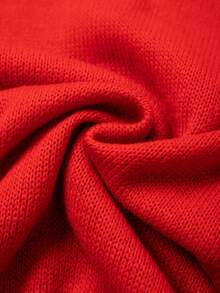 EMERY ROSE Suéter de cuello redondo de manga larga con ajuste para mujer, nuevo para otoño/invierno, con estampado festivo de renos y copos de nieve, color rojo - Multicolor - Ver 10