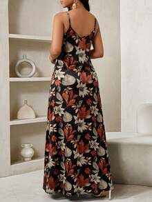 SHEIN Lady 女士休闲碎花无袖连衣裙，夏季 - 彩色 - 查看 2