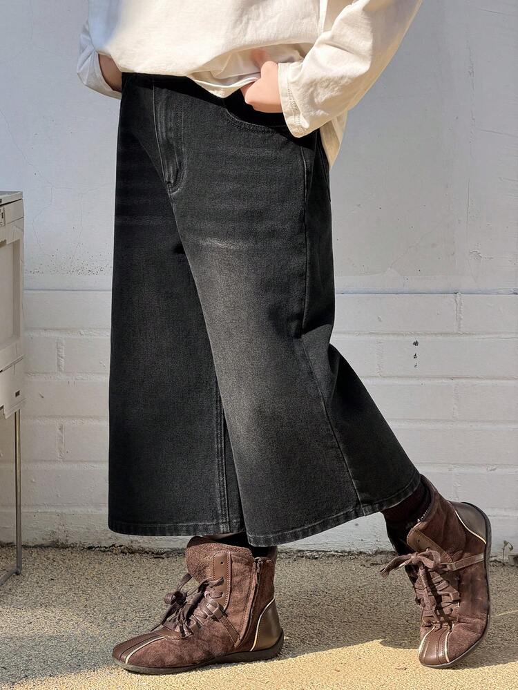 Tween Boy Casual Everyday Washed Slant Pocket Loose Fit Jeans