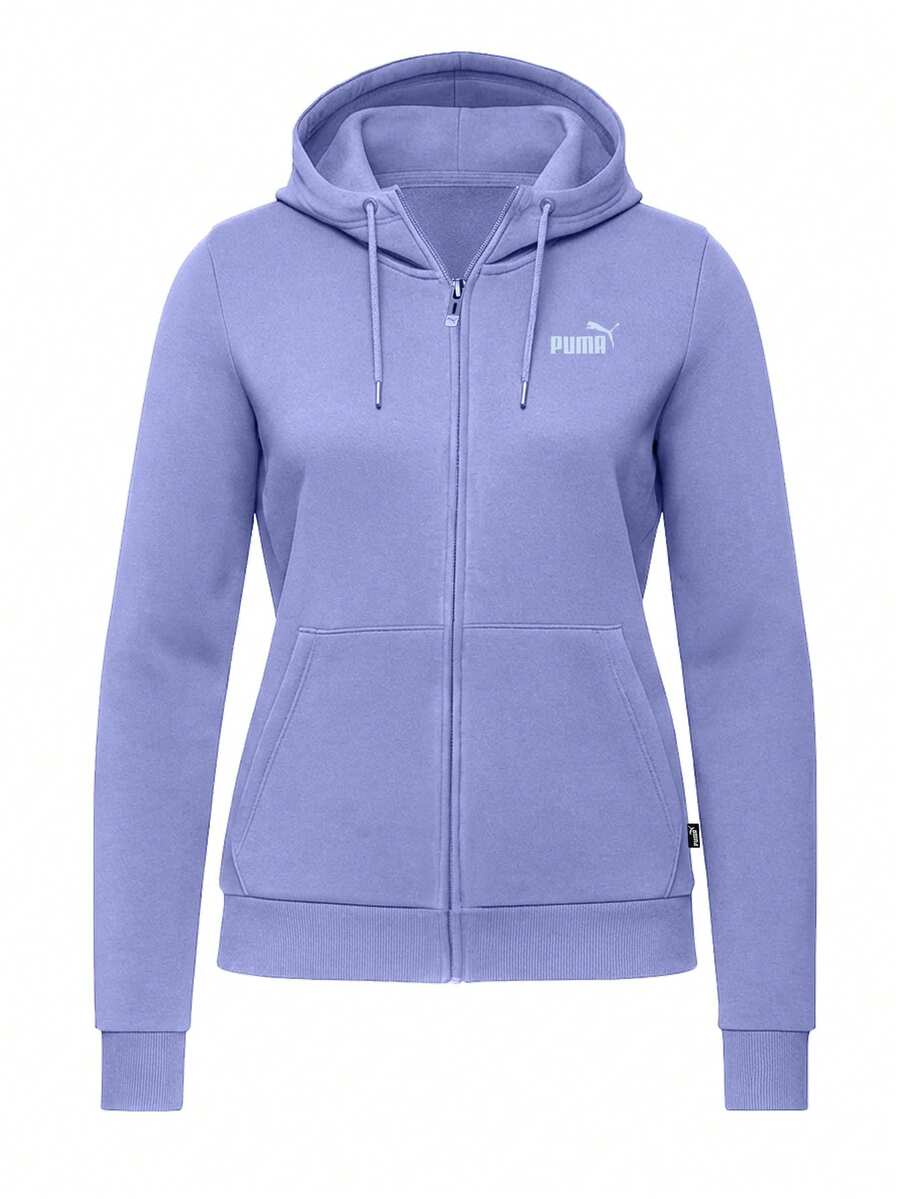 Puma Essentials Women's Full Zip Hoodie Purple - Violet - View 1