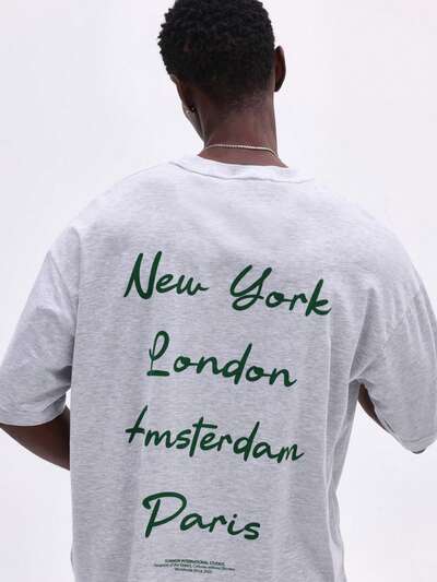 Boxy T-Shirt With City Print