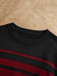Mainfolk Men's Striped Casual Crew Neck Knit Pullover Sweater Knit Tops Jumper, For Spring - Multicolor - View 4