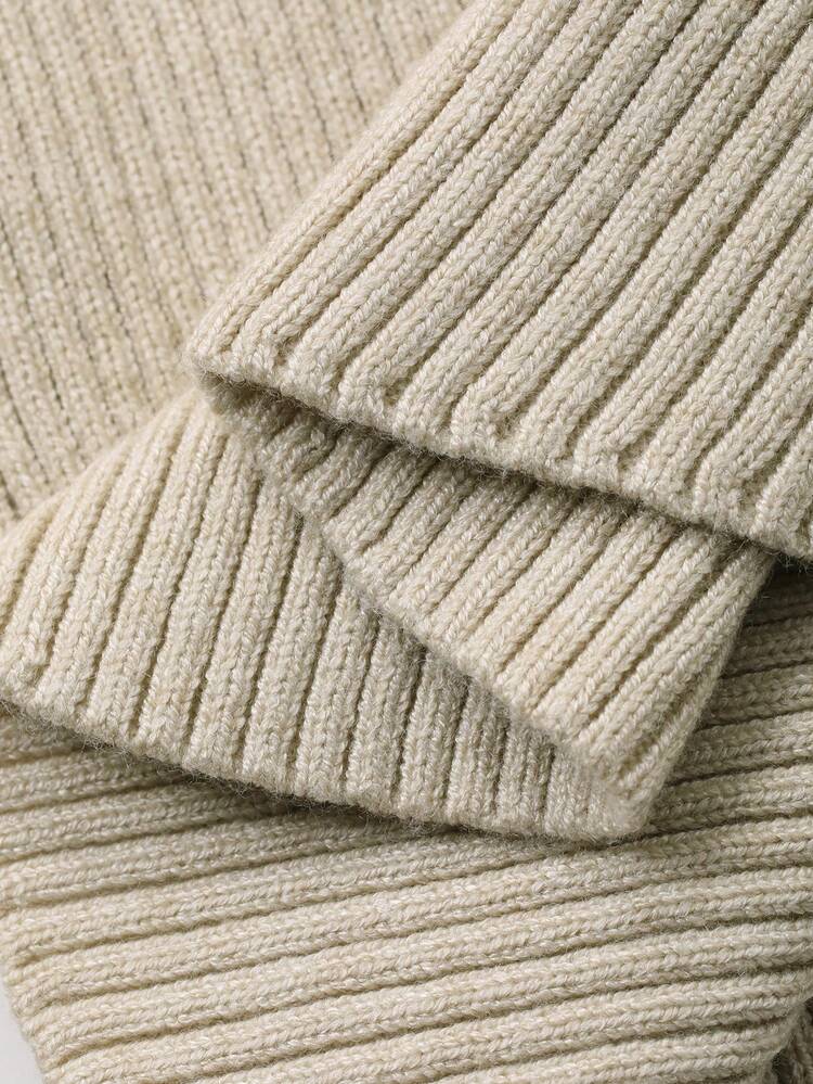 Women's Casual Solid Color Slim Fit Long Sleeve Sweater, Autumn/Winter