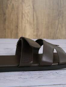 SHUZIA 最佳节日礼物：男士奢华咖啡色拖鞋——百搭舒适设计，适合日常优雅穿着，夏季鞋履，春季鞋履，春假，复活节，母亲节礼物 - 咖啡棕 - 查看 6