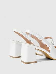 Sleekvia Women's Fashionable Elegant Party Pointed Toe Pumps - White - View 9