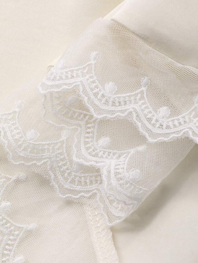 Romantic Ruffled Lace Trim Women's Nightgown
