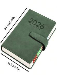 دفتر تخطيط إنجليزي ب- 400 صفحة لعام 2026 من جلد PU قابل للطي - كتاب تخطيط إنجليزي للبالغين مع أهداف شهرية وقوائم المهام اليومية. يومية جلد صناعي محمولة مؤرخة - دفتر كفاءة يومية لإدارة الوقت للطلاب والمهنيين. - متعدد الألوان - مشاهدة 8