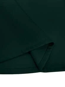 GlowEve CURVE Đầm không tay đơn giản, màu trơn, thanh lịch dành cho nữ cỡ lớn mùa hè, thích hợp cho công sở và đi làm. - Màu xanh lá cây đậm - Xem 4