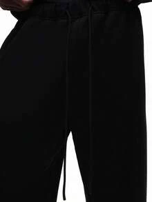 SUMWON Bộ đồ thể thao dáng ngắn tay polo dài tay, thoải mái, phối cùng áo cổ bẻ màu trắng tương phản, thích hợp mặc ở nhà vào mùa đông và mùa thu. - màu đen - Xem 7