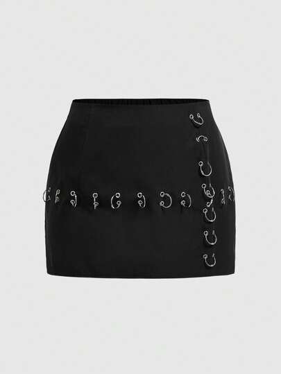 Grunge Punk Gonna a matita aderente con spacco alto, decorazione a croce, stile retrò e sexy, subcultura di per le donne