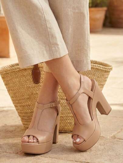 Sandalia de tacón mujer cómoda moderna elegante resistente versátil ajuste diseño femenino ideal para eventos, fiesta, oficina o uso diario plataforma alta soporte firme acabados de calidad práctica fácil de combinar moda actual sofisticación y estilo 12CM de tacon 4CM de plataforma