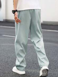 Manfinity Homme 男士休闲宽松纯色裤 - 煙灰色 - 查看 2