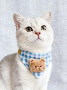 PETSIN 1 chiếc khăn lau miệng hình tam giác dễ thương cho thú cưng; Khăn hình tam giác cho thú cưng; Vòng cổ hình mèo hoạt hình; Phụ kiện thú cưng; Đồ dùng cho thú cưng - Nhiều màu - Xem 26