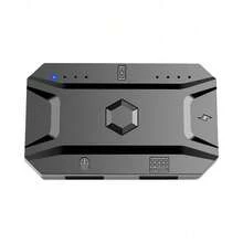 Teckwe T19 单手键盘，左手机械手感游戏键盘，小型键盘外设，带背光有线 USB 接口，游戏机键盘鼠标转换器 USB 供电