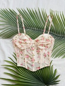 Soleia Áo hai dây lưới họa tiết hoa cổ điển lãng mạn dành cho nữ, thích hợp cho kỳ nghỉ, hẹn hò, tiệc trà chiều, du lịch, lễ hội âm nhạc, phong cách Boho, mùa xuân/hè. - Nhiều màu - Xem 6