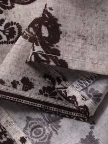 Livesso 女士宽松休闲度假波西米亚风印花拼接设计半身裙，春夏款 - 卡其色 - 查看 8