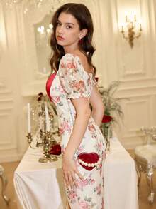 SHEIN MOD 1pc Mini Solid Glossy Pearl Handbag Valentine's Day Gift Shoulder Crossbody Bag, Elegant Pearl Bag - Red - View 6