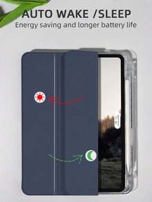 1个透明蓝色亚克力三折支架，带笔槽，高透明后盖，防摔，支持睡眠/唤醒功能，简约/经典/休闲风格iPad三折保护壳，兼容iPad Mini 6/9.7/10.2/10.5/Air 4/Air 5/10.9/Pro 11英寸/第十代/12.9/Air 11英寸(M2)-2024/iPad Air 13英寸(M2)-2024/iPad Pro 11英寸(M4)-2024/iPad Pro 13英寸(M4)-2024/iPad Air 13(M3 2025)/iPad Air 11英寸(M3) 2025/iPad (A16) 11英寸第十一代2025款 - 深藍 - 查看 7