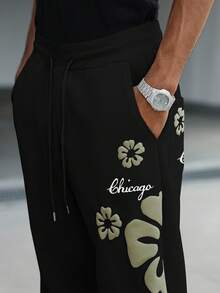 Manfinity Hypemode Men's Casual Drawstring Pocket Sweatpants - Black - View 6