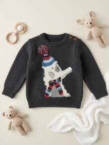 Young Boys Sweaters - Gris Oxford - View 2