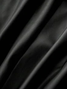 Franclia 女士休闲时尚街头风PU皮短裙，适合毕业典礼、教师节、返校季等场合 - 黑色 - 查看 5