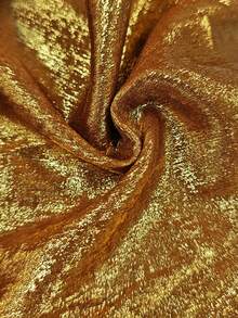 GlowEve CURVE 大码女式宽松圆领奢华金属光泽休闲背心，适合日常夏季穿着和假日派对穿着。 - 橘色 - 查看 3