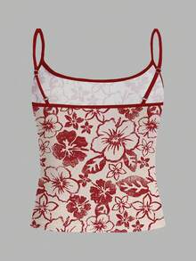 Glimmora Camiseta sin mangas con estampado digital de cobertura total para mujer - Multicolor - Ver 2