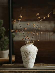 Cirelle Jarrón de cerámica Wabi Sabi - Cerámica rústica hecha a mano para flores secas, decoración del hogar y del hotel Zen - Multicolor - Ver 9