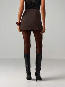 MISSGUIDED High Waisted Side Tie Mini Skirt With Bow Detail And Pockets A Line Silhouette Autumn Winter Fashion