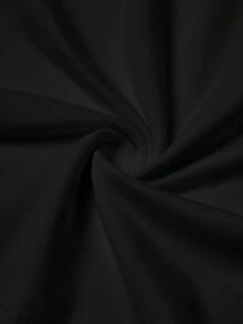 SHEIN LUNE 极简豹纹苹果街头度假风，胸前数码印花，居家舒适之选，女士T恤图案上衣 - 黑色 - 查看 5