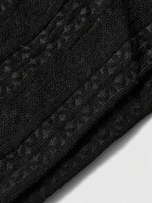 ROMWE Women's Mid-Calf Socks - Black H - View 5