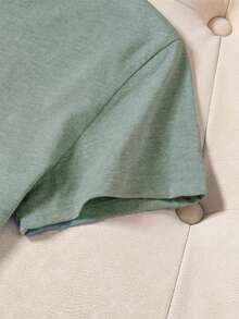Playera casual de mujer con estampado floral azul – confortable, fresca y con estilo - Verde Oliva - Ver 3