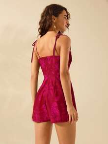 CAJUNI Bộ quần áo liền thân ống rộng dây yếm dành cho nữ đi nghỉ mát mùa hè thường ngày phong cách Boho nhiệt đới in hình mặt trời, mặt trăng, mắt quỷ màu đen - Đỏ - Xem 2