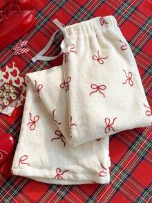 Comfortcana Quần nỉ in hình bướm trắng ấm cỡ lớn, mùa thu/đông - trắng - Xem 7